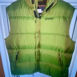 Spyder Lime Green XSAP Men’s goose down Puffer Ski Jacket
